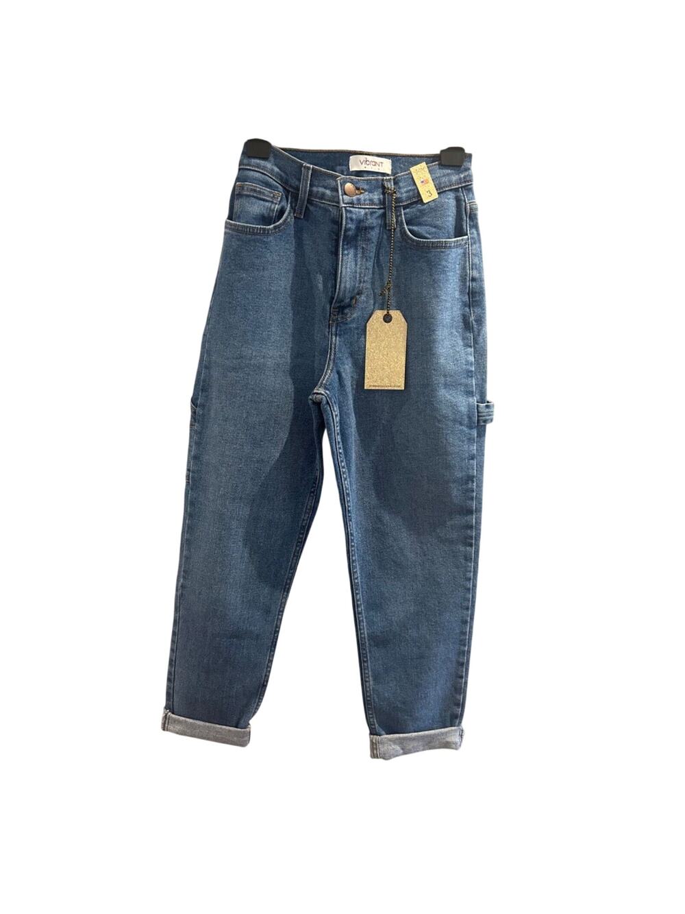 Vibrant Miu Cropped Denim Jeans size 3 (W25) NWT - Picture 1 of 8
